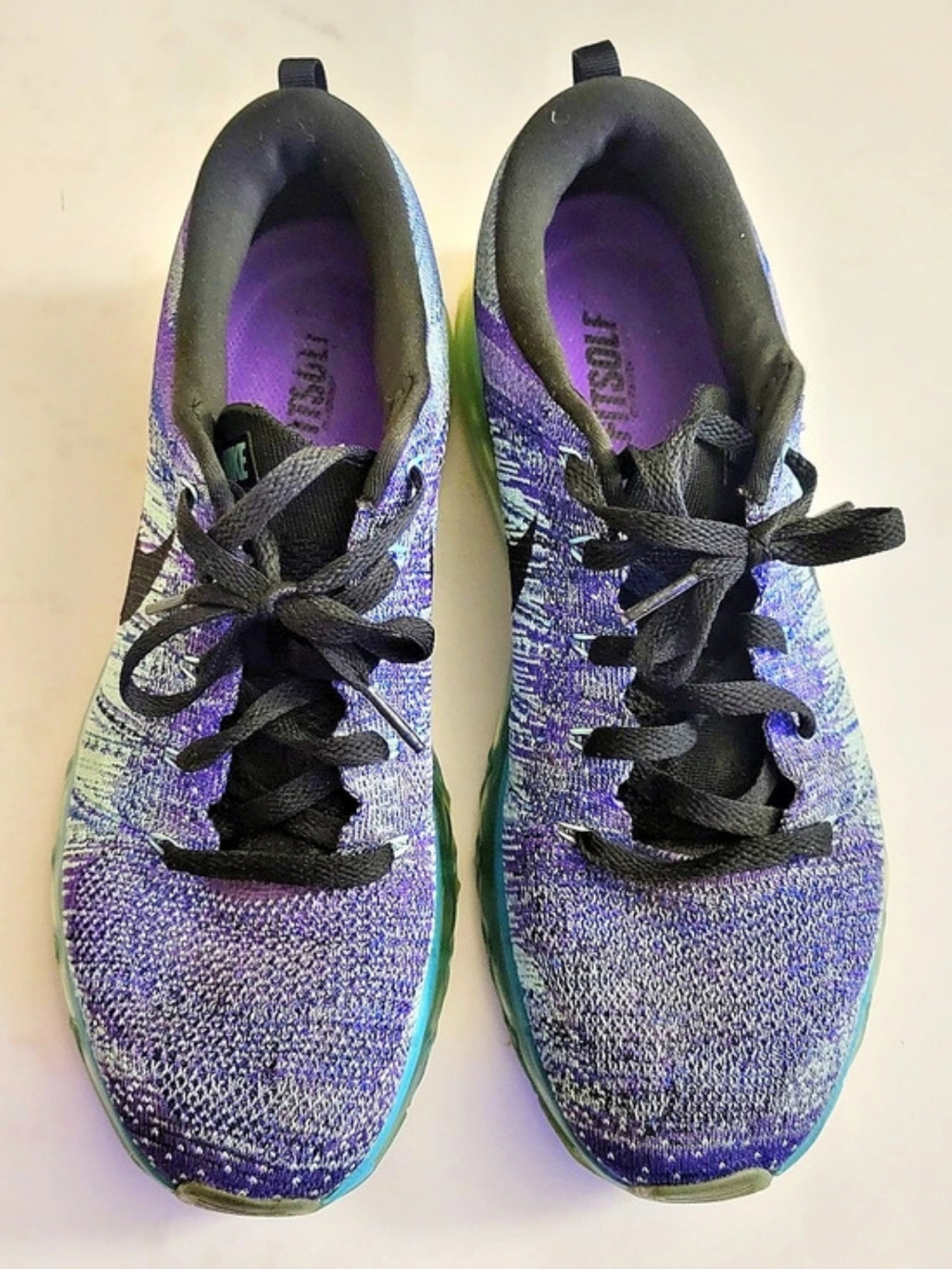 Nike Flyknit Max Hyper Grape Purple Blue 620659-501 Women's 11 / Men's 9.5